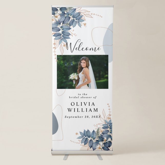 Blue Art Rustic Romance Special Retractable Banner (Front)