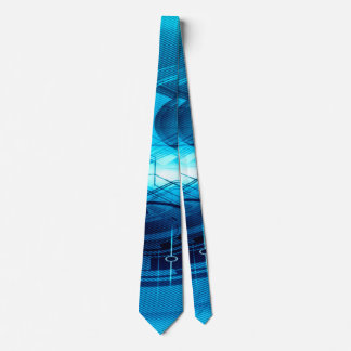 Blue Artificial Intelligence Abstract Neck Tie