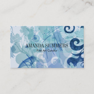 Blue Artistic Business Card