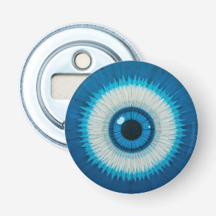 Blue Artistic Evil Eye Design Bottle Opener