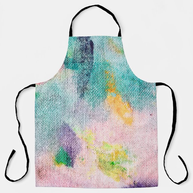Blue Artistic. White Contemporary Presentation. Ti Apron (Front)