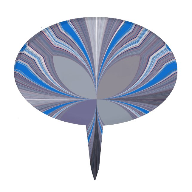 Blue Ash Gray Polka Dot Texture Art Print Cake Topper (Front)