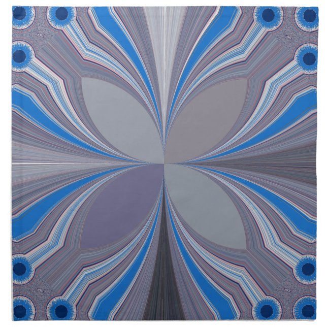 Blue Ash Gray Polka Dot Texture Art Print Cloth Napkin (Front)