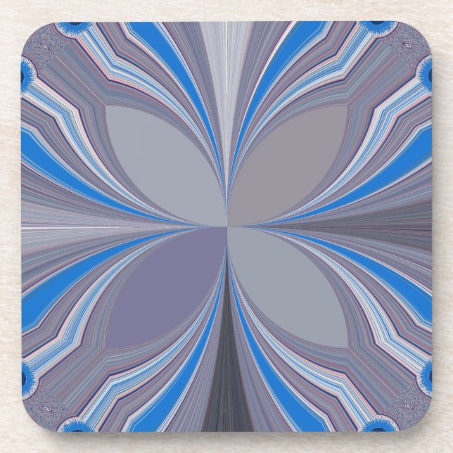 Blue Ash Gray Polka Dot Texture Art Print Coaster (Front)