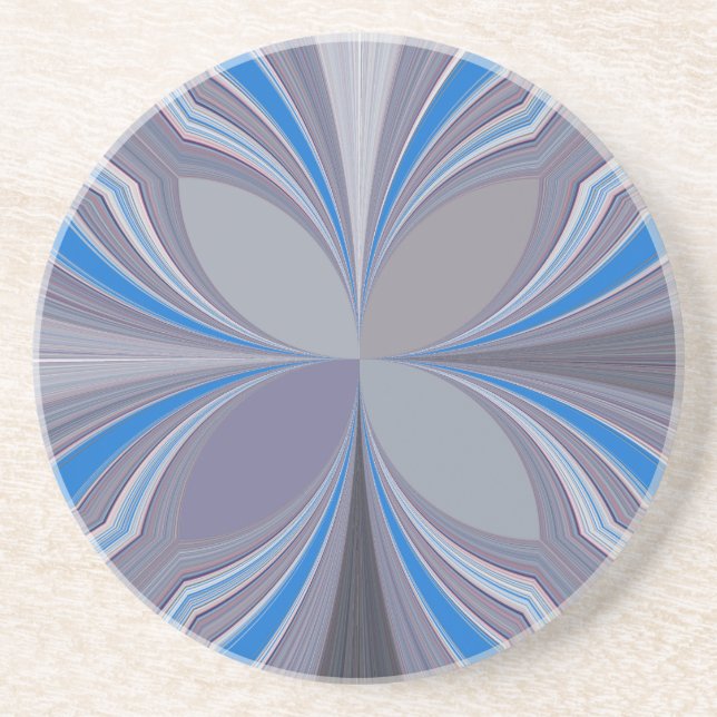 Blue Ash Gray Polka Dot Texture Art Print Coaster (Front)