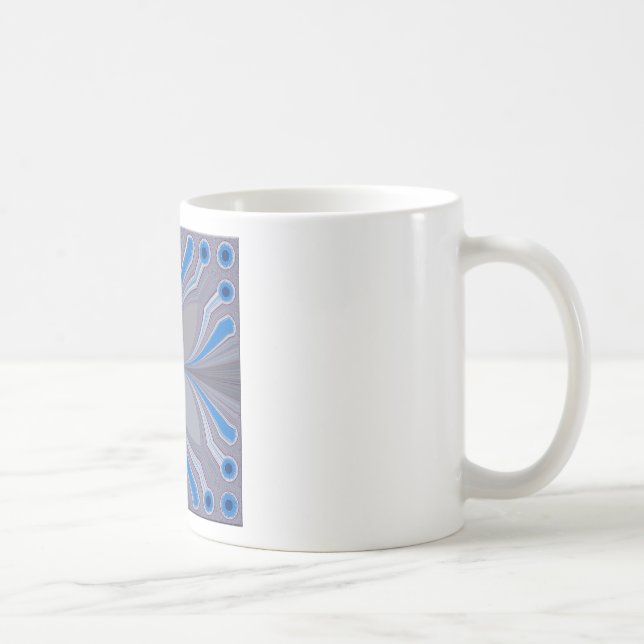 Blue Ash Gray Polka Dot Texture Art Print Coffee Mug (Right)