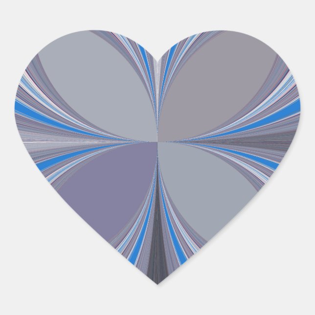 Blue Ash Gray Polka Dot Texture Art Print Heart Sticker (Front)