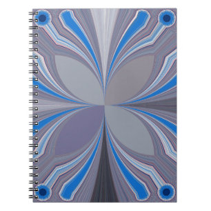 Blue Ash Gray Polka Dot Texture Art Print Notebook