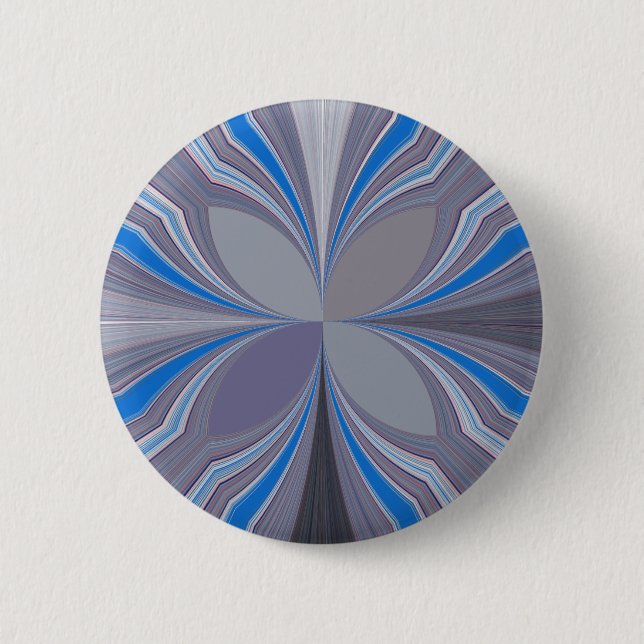 Blue Ash Gray Polka Dot Texture Art Print Pinback Button (Front)