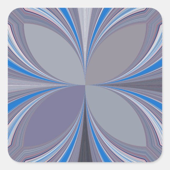 Blue Ash Gray Polka Dot Texture Art Print Square Sticker (Front)