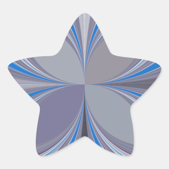 Blue Ash Gray Polka Dot Texture Art Print Star Sticker (Front)