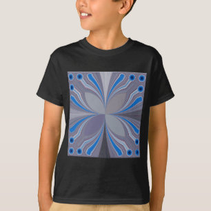 Blue Ash Gray Polka Dot Texture Art Print T-Shirt