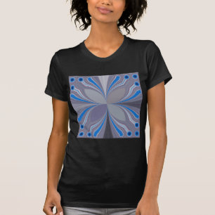 Blue Ash Gray Polka Dot Texture Art Print T-Shirt