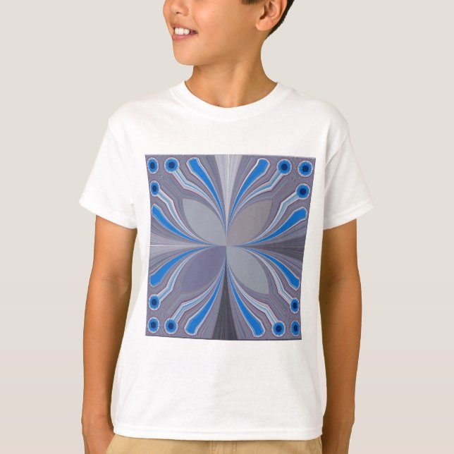 Blue Ash Gray Polka Dot Texture Art Print T-Shirt (Front)