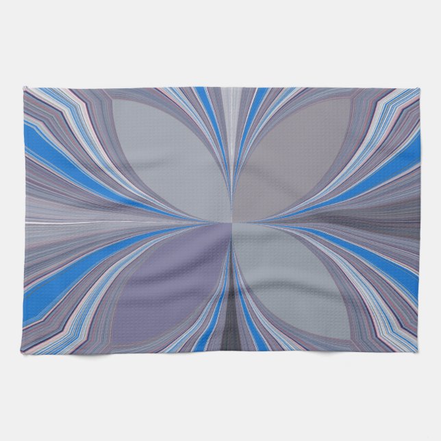 Blue Ash Gray Polka Dot Texture Art Print Towel (Horizontal)