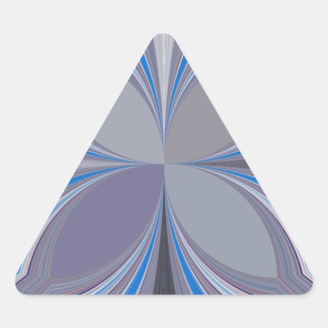 Blue Ash Gray Polka Dot Texture Art Print Triangle Sticker (Front)