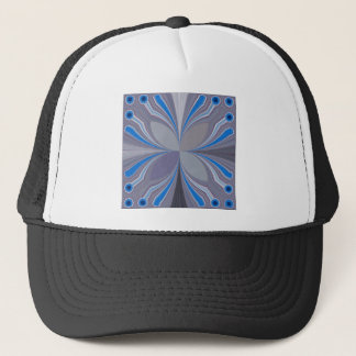 Blue Ash Gray Polka Dot Texture Art Print Trucker Hat