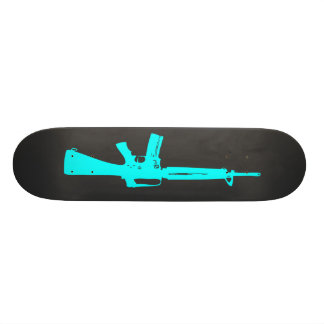 Blue Assault Rifle Skateboard Deck