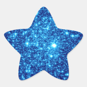 Blue Astral Glitter Star Sticker