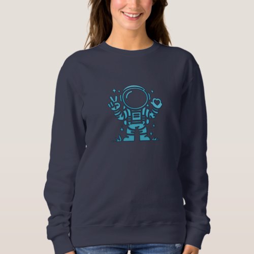 Blue Astronaut is sending love Sweatshirt