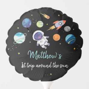 Blue Astronaut Outer Space Birthday Balloon