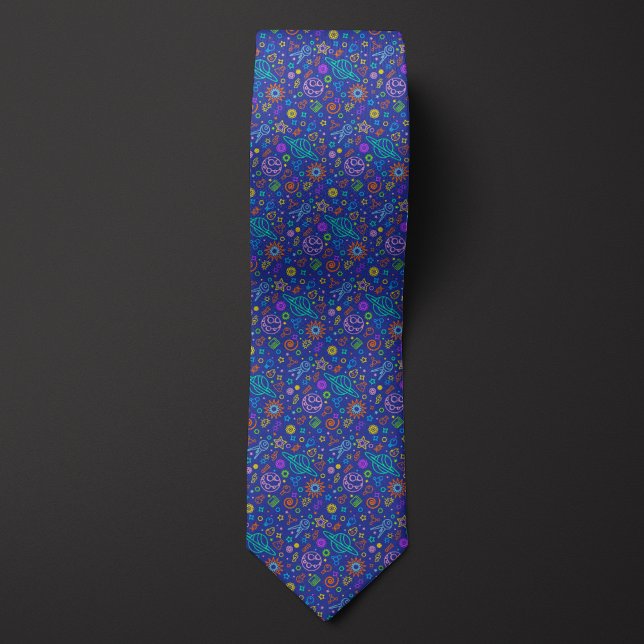Blue Astronomy Stars and Planets   Neck Tie (Creator Uploaded)