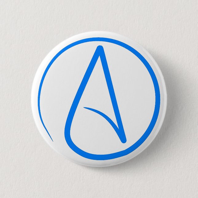 Blue Atheist A Button (Front)