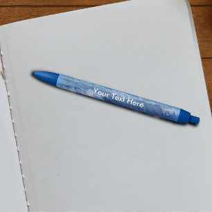 Blue Atlantic Ocean Waves Clouds Sky Photograph Pen