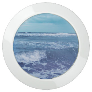 Blue Atlantic Ocean With Waves Puffy Clouds USB Charging Station