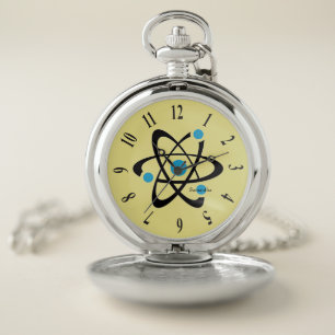 Blue Atom Design Pocket Watch