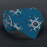 Blue Atom Molecule Pattern Teacher Science Neck Tie<br><div class="desc">This cute atom molecule pattern is great for the scientist,  teacher,  or science lover in your life.</div>