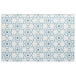 Blue Atom Symbol Fabric