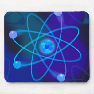Blue Atomic Structure Science Mouse Pad