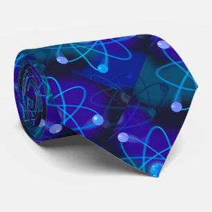 Blue Atomic Structure Science Neck Tie