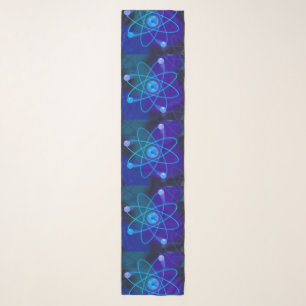 Blue Atomic Structure Science Scarf
