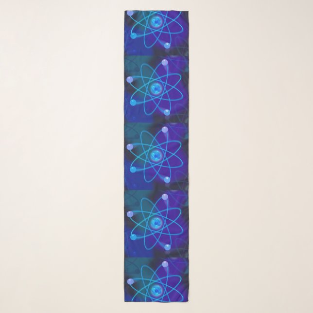 Blue Atomic Structure Science Scarf (Front)