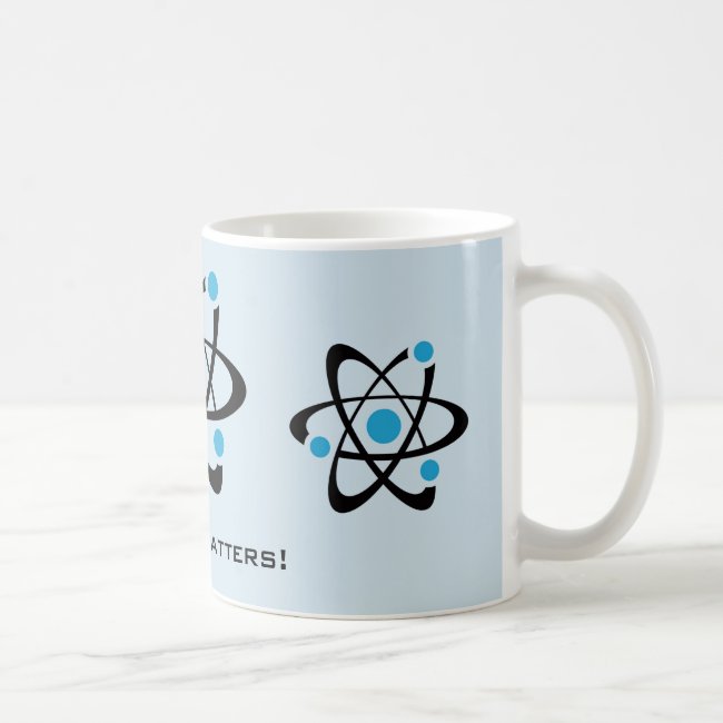 Blue Atoms Science Design Mug