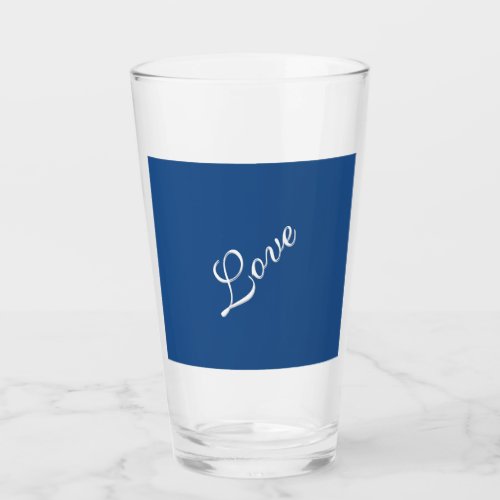 Blue Attractive Calligraphy Love Wedding  Glass