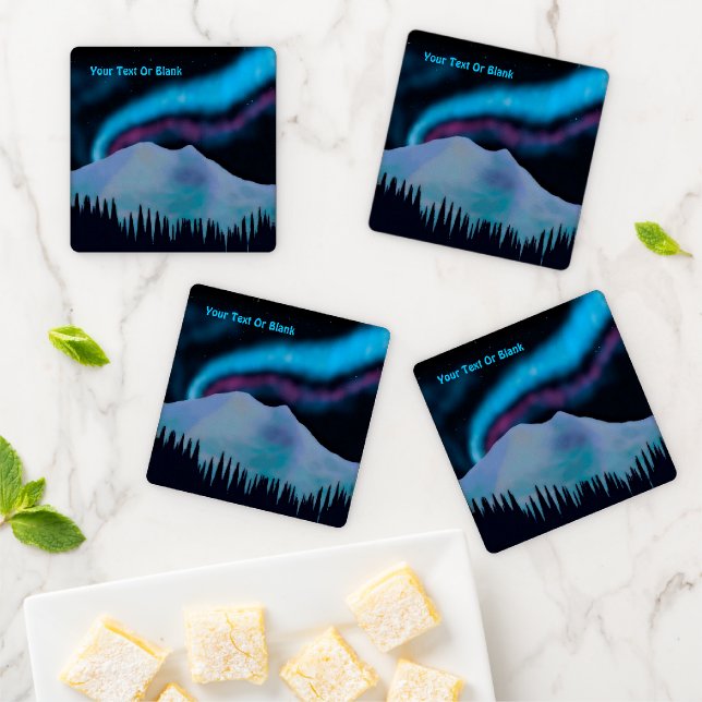 Blue Aurora Coaster Set (In Situ)