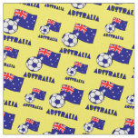 Blue Australia Soccer Ball Flag Yellow Background Fabric