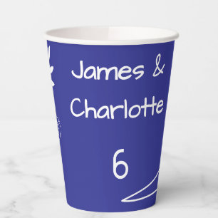 Blue Australian Animals Twin 6th Birthday Party Paper Cups