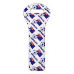 Blue Australian Soccer Ball and Flag  Wine Bag