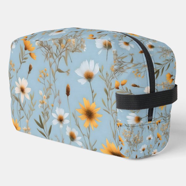Blue Australian Wildflowers And Grasses, Dopp Kit (Left Corner)