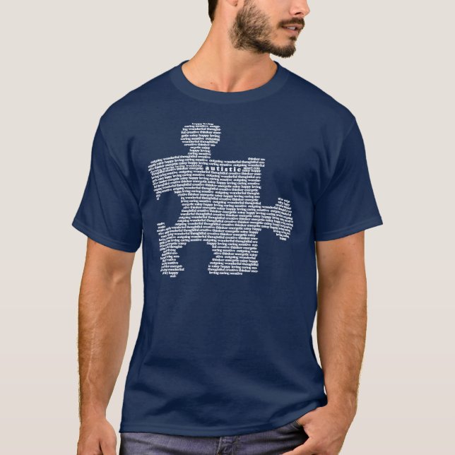 Blue Autism Puzzle Peice T-Shirt (Front)
