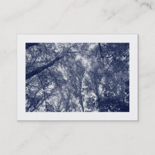 Blue Autumn (Bordered) Business Card