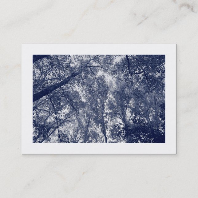 Blue Autumn (Bordered) Business Card (Front)
