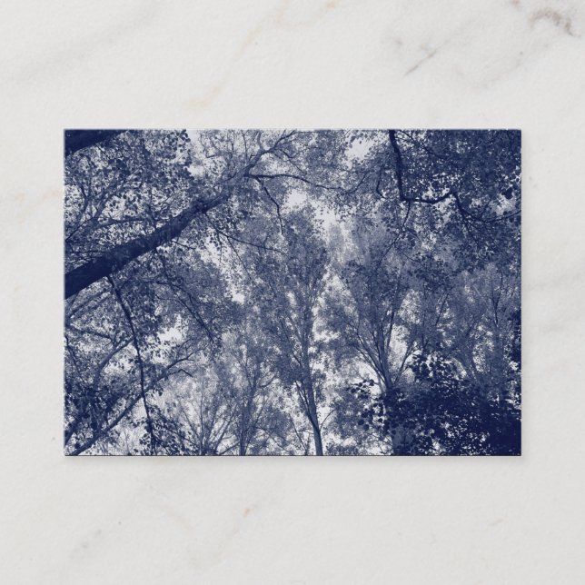 Blue Autumn Business Card (Front)