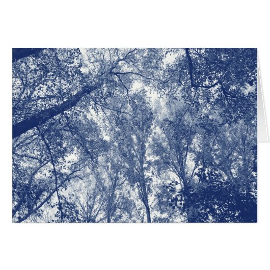 Blue Autumn - Cyanotype Effect Cards (Front Horizontal)