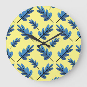 Blue Autumn Large Clock
