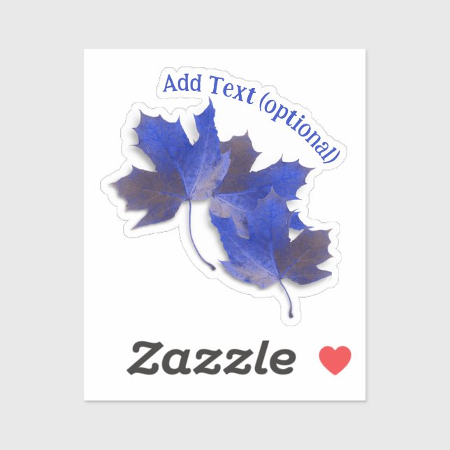 Blue Autumn Leaves Sticker (Sheet)